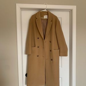 Aritzia Wilfred Size 2 Elena Wool Coat - Camel Color